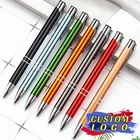 100 шт.лот шариковая ручка, рекламная ручка для логотипа на заказ, 100 шт. оптовая ручка для компании, бизнес-ручка, синие Черные чернила