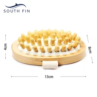 hand held natural wood wooden massager body brush cellulite reduction