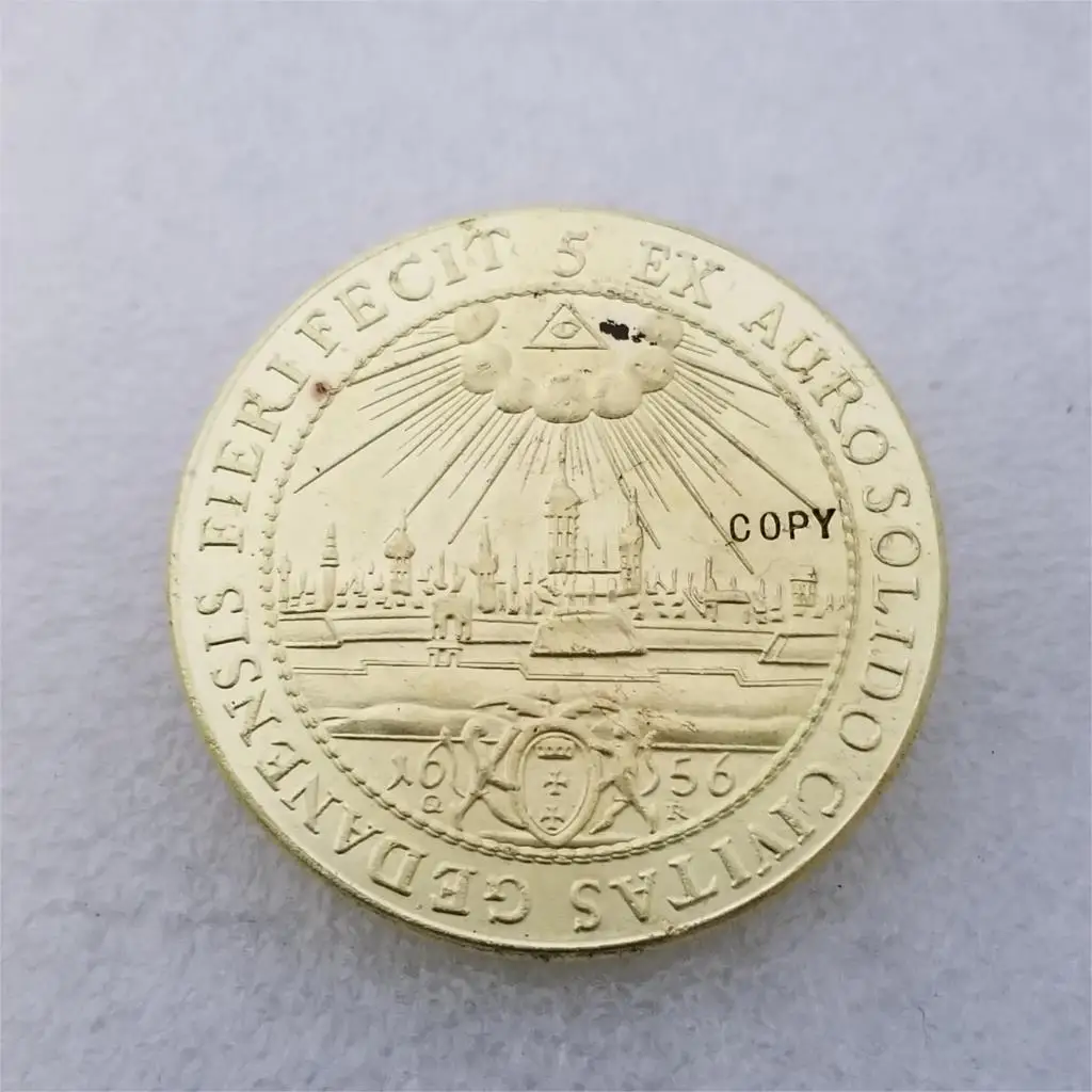 1656 польский-литовское Содружество пьезиодукат-Ян II Kazimierz Waza(Гданьская мята) Имитация монеты-Реплика коллекционные монеты