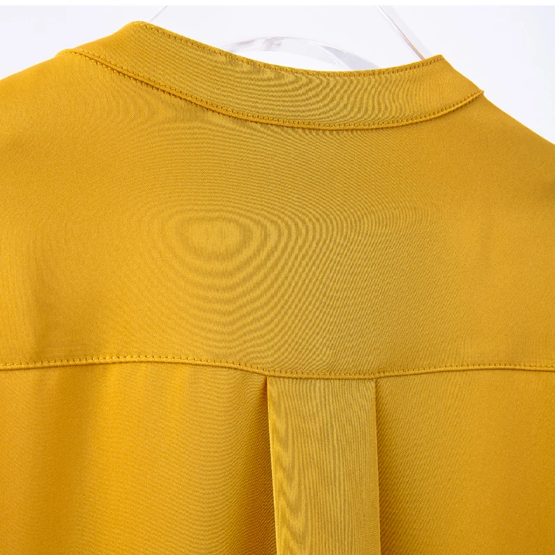 

Ruffles Spliced Women Blouse New Stand Collar Long Flare Sleeve Loose Fit Shirt Fashion Tide Spring Autumn 2021 1DD1222