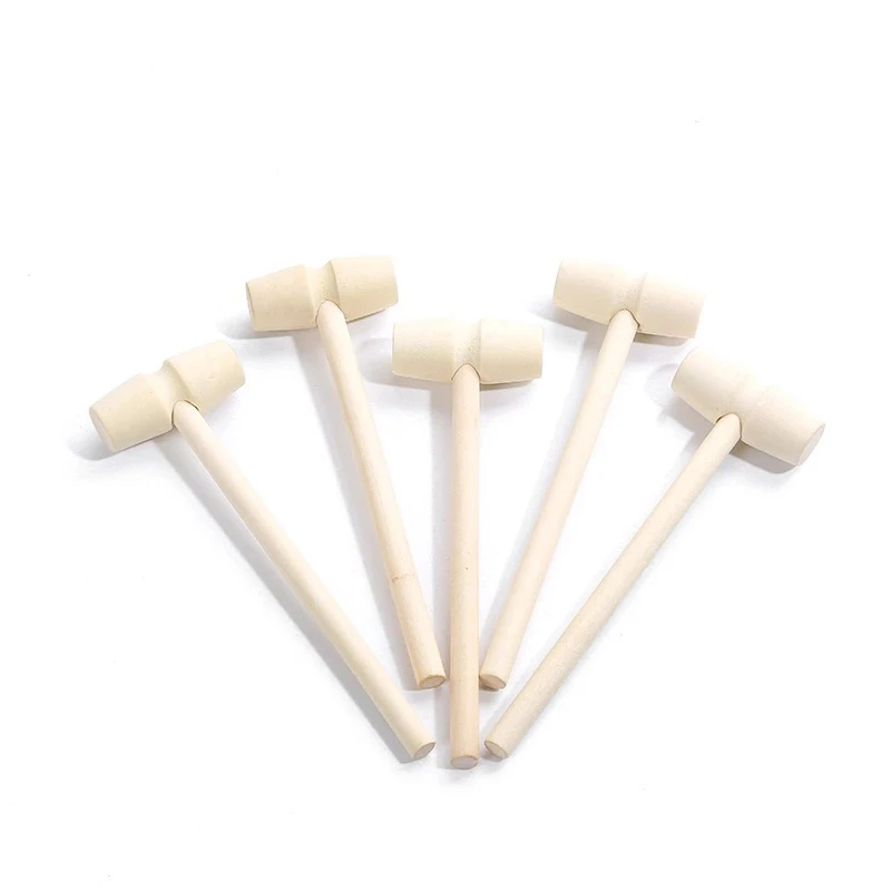 30 Pcs Wooden Hammers for Chocolate Mini Breakable Heart Hammer Wood Mallet Smooth Finished XH8Z | Инструменты