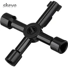 Универсальный крестообразный ключ 4 в 1, многофункциональный треугольный ключ для сантехники, для радиаторов