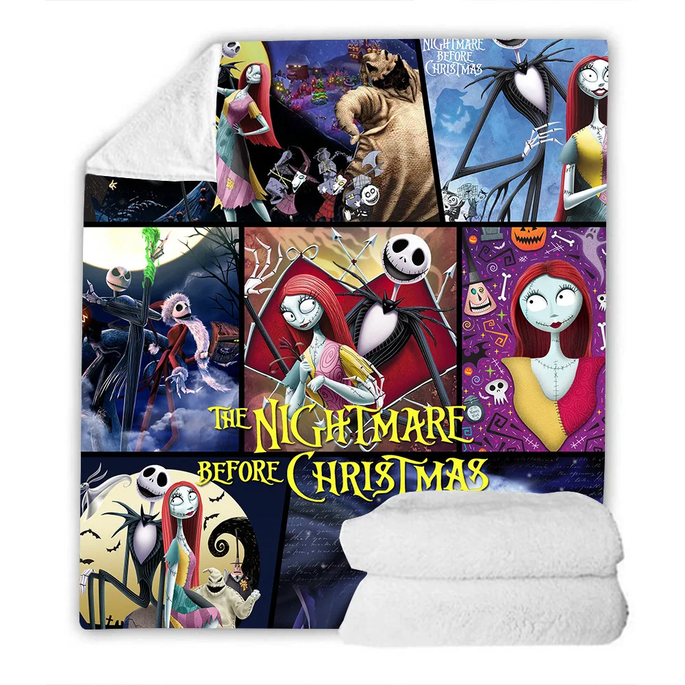 

Nightmare Before Christmas Ultra Soft Throw Blanket Flannel Fleece All Season Light Weight Living Room/Bedroom Warm Blanket