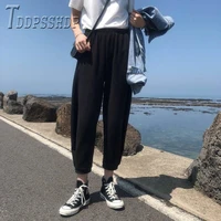 2020 summer korean radish women pants ankle length preppy style female trousers