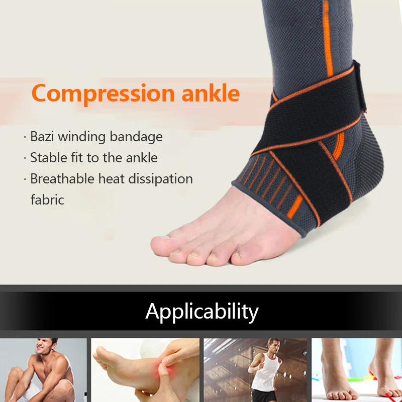 

1 PCS Ankle Brace Compression Support Sleeve Sport Ankle Support Fitness Sport Safety Prevention Elastic Bandage Foot Protective