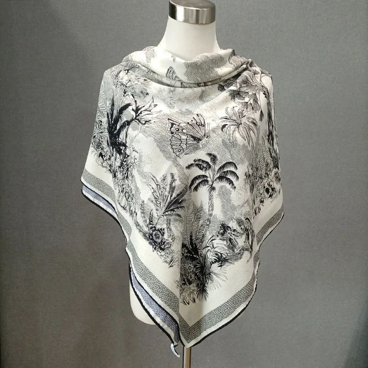 

Женский двухсторонний шарф из пашмины, 70% кашемир, 30% шелк, 135 х135c