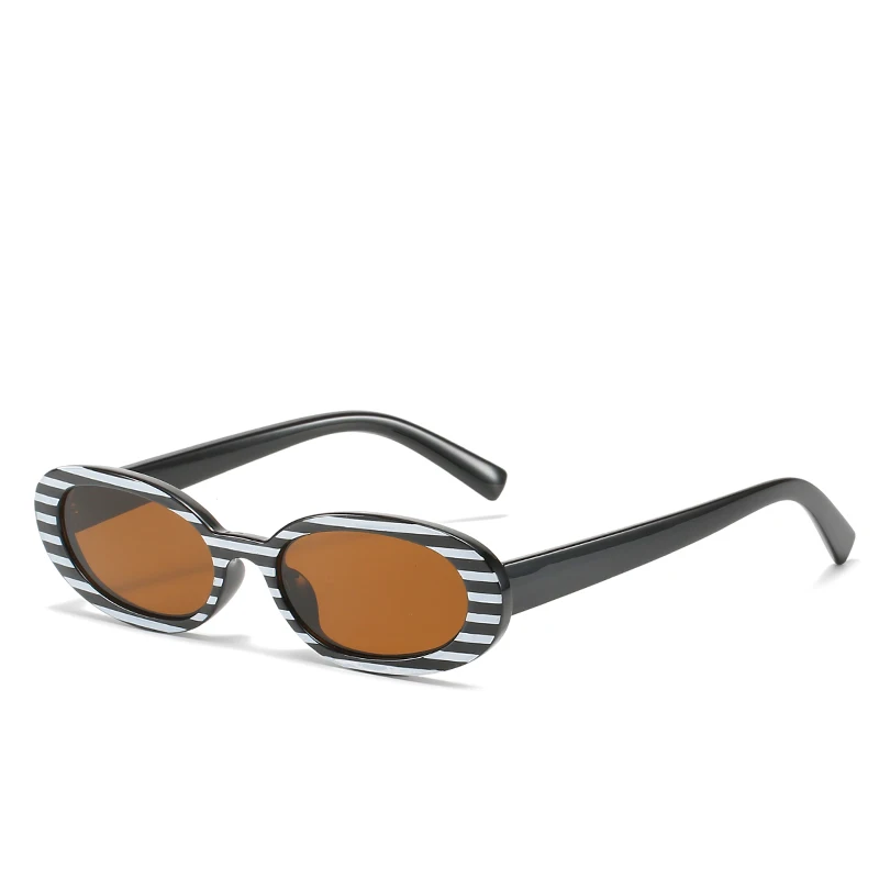 

2021 New Arrival Oval Sunglasses Women Men Trend Vintage Color Lens Mosaic Frame Casual Brand Designer Versatile Sun Glasses