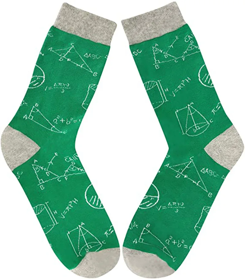 Оптовая цена мужские носки с математической формулой осенне-зимние хлопковые