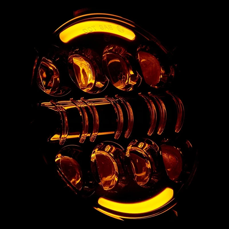 

7 Inch LED Round Headlight 80W High Low Beam Projector with DRL Turn Signal Light for Jeep Wrangler Motorcycle