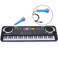 61 keys portable electronic keyboard piano for kids with microphone power cord