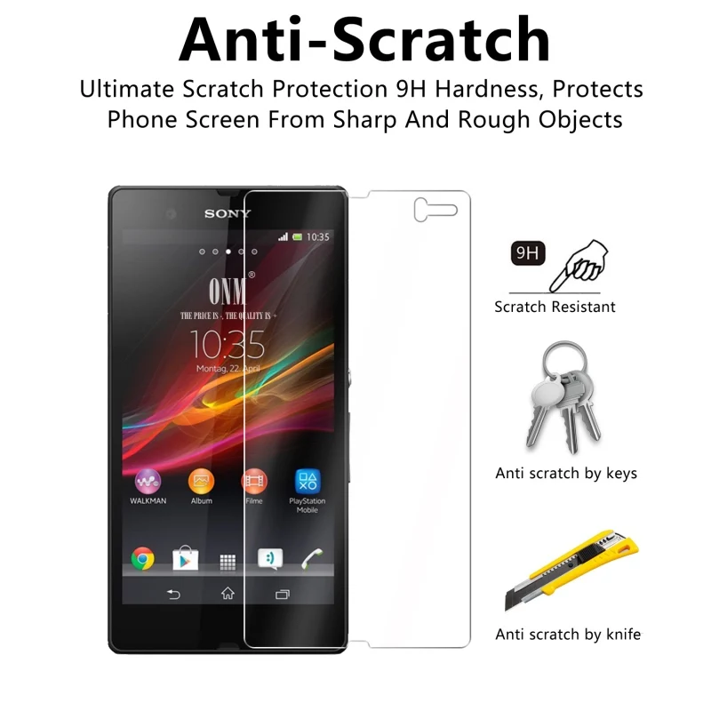 2.5D 0 26 мм 9H Премиум Закаленное стекло протектор экрана для Sony Xperia Z L36h C6603 C6602
