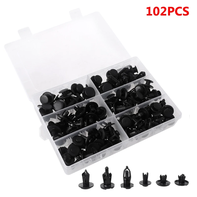 

Автомобильный фиксатор для кузова, клипсы, инструменты для отделки автомобиля, нейлоновые клипсы с защитой от царапин, 102 шт.