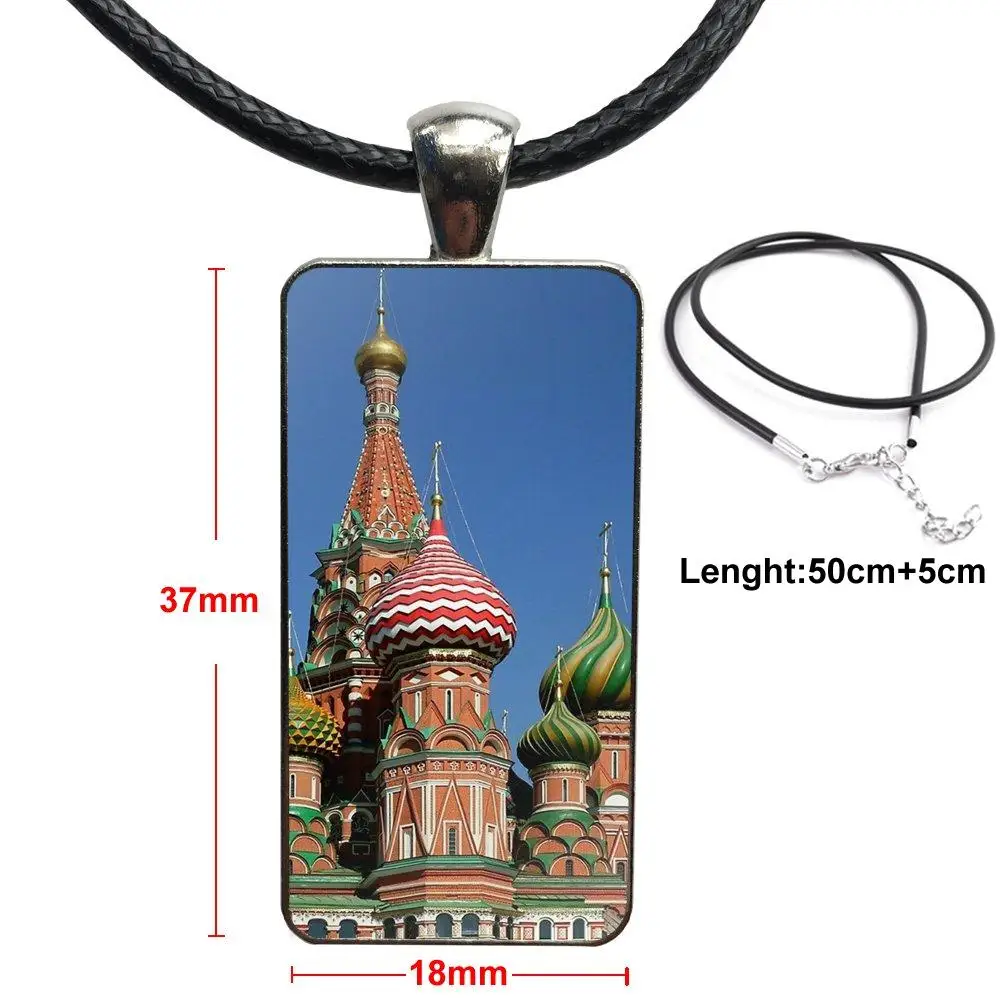 Кремлевская Россия для свадьбы модный стеклянный подвесной брелок ожерелье
