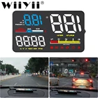 D5000 HUD автомобильный диагностический инструмент OBD2, цифровой прибор безопасности с сигнализацией, спидометром и лобовым стеклом