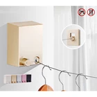 Выдвижная веревка для белья из стальной проволоки, Регулируемая Веревка для хранения одежды в помещении, на балконе