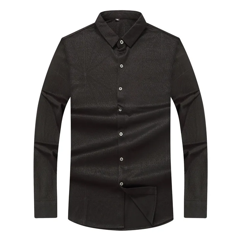 Рубашка мужская классическая с длинным рукавом саржевая деловая отложным