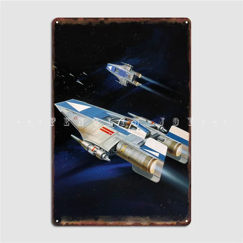 

A-Wing металлический знак таблички роспись настроить кинотеатр Жестяная Табличка на гараж постер