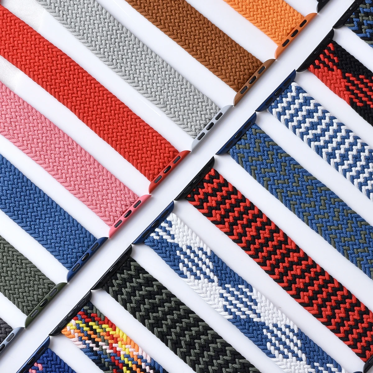 

Fabric Braided Solo Loop Nylon Strap For Apple Watch SE 6 Band 44mm 40mm 38mm 42mm Elastic Bracelet for iWatch Series 5 4 3