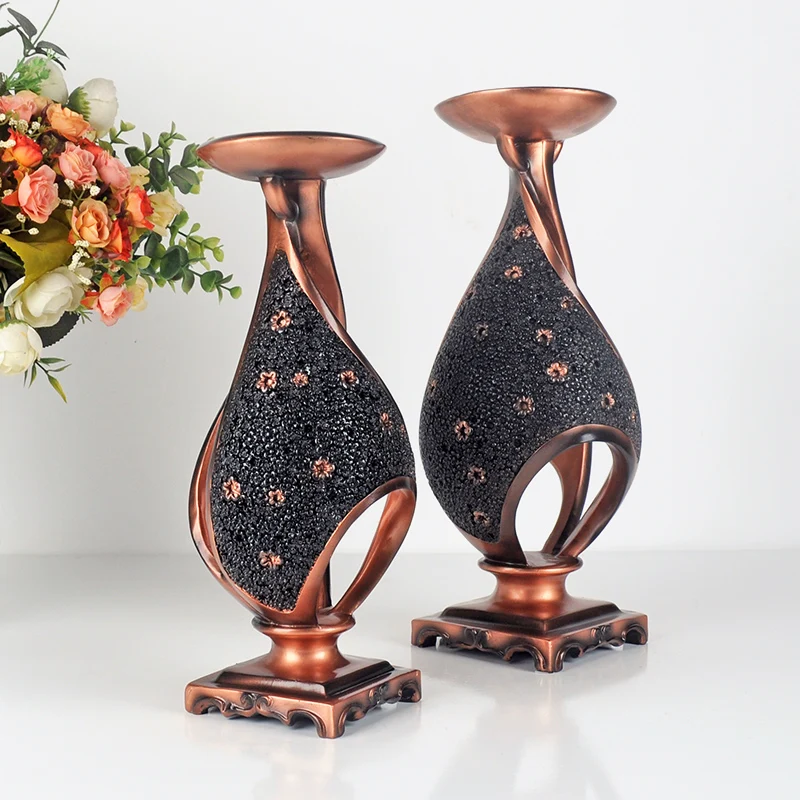 

European Retro Candlestick Candlelight Dinner Props Nordic Romantic Table Aromatherapy Candle Holder Household Home Decore