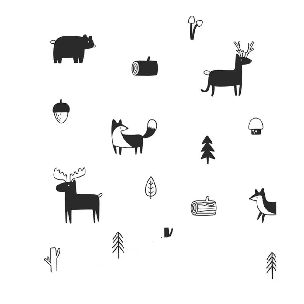 Настенные стикеры в скандинавском стиле с лесными животными лесное дерево для