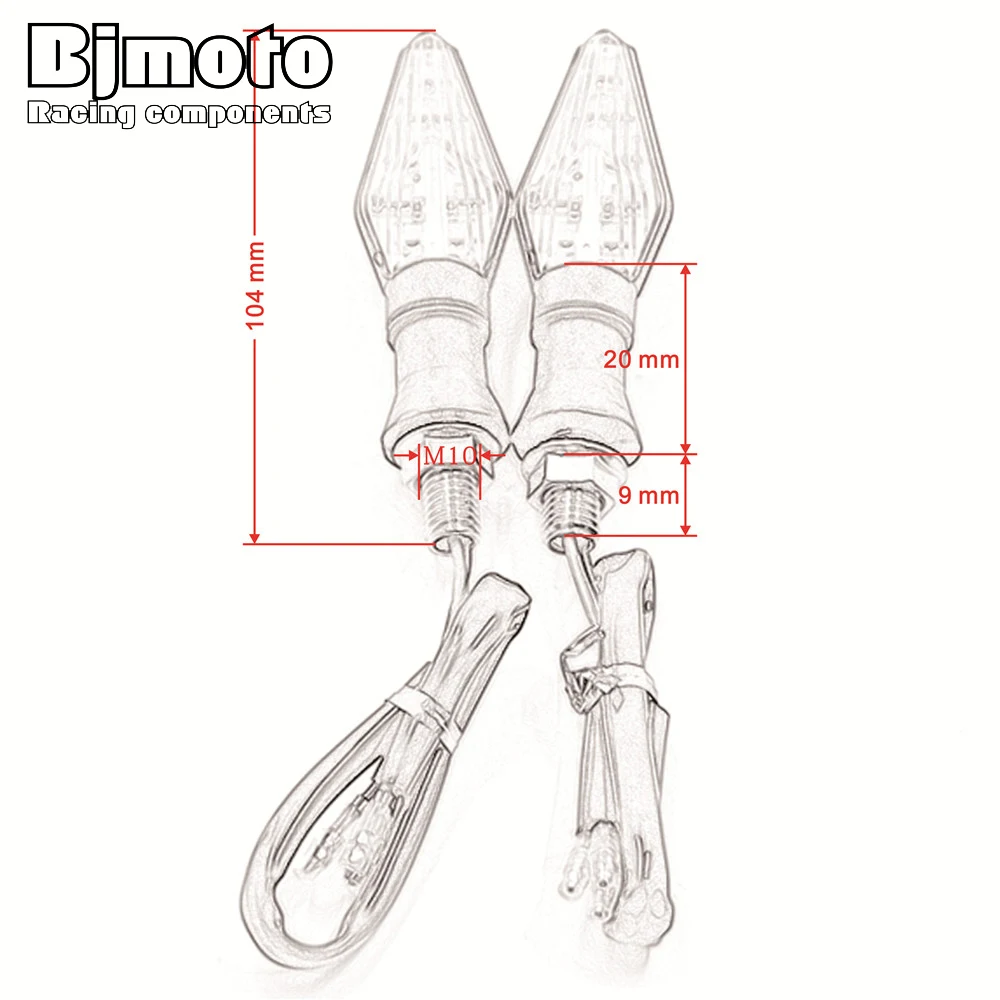 Универсальный светодиодный светильник для мотоцикла бега велосипеда с