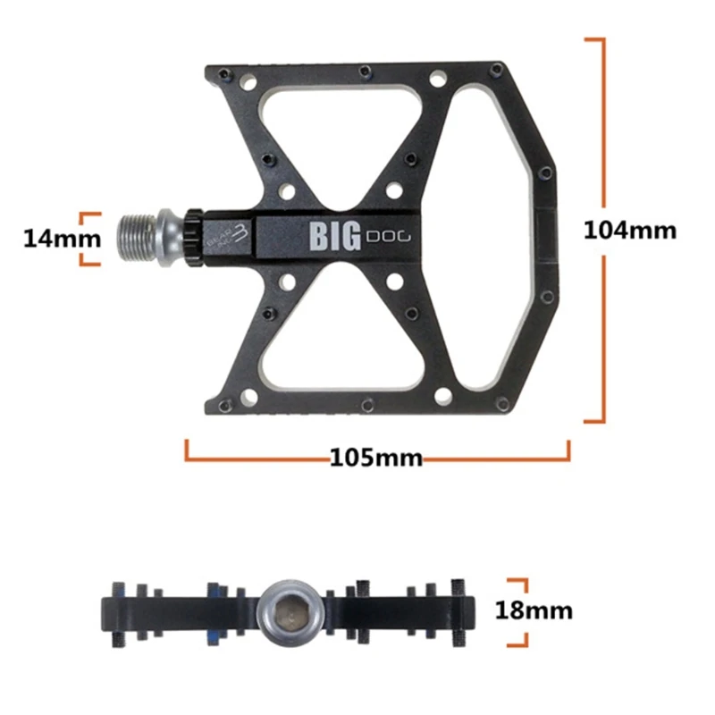 

Q1FF shanmashi Bicycle Pedal Mountain Bike Aluminum Alloy Wide Pedal Platform Ultralight Pedals for BMX MTB
