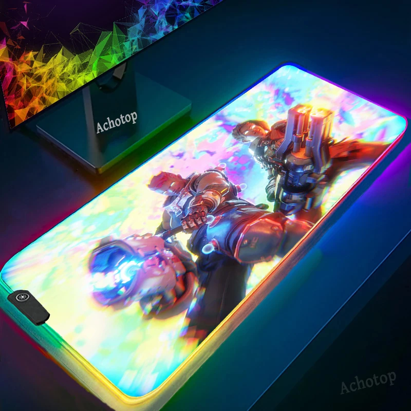 

LED Light Mouse pad RGB Keyboard Cover Desk Pad Mat Colorful Surface Mat Mouse Gamer Waterproof Apex legends Computer Gamer CSGO
