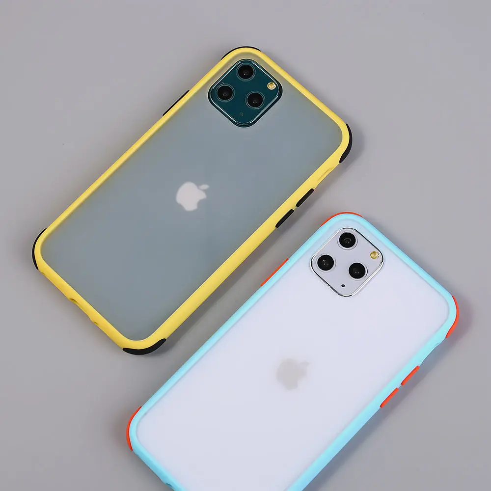 Матовый Прозрачный чехол для телефона iPhone 11 XR XS Max X 6 6S 7 8Plus Siliicone защитный бампер жесткий чехол для телефона