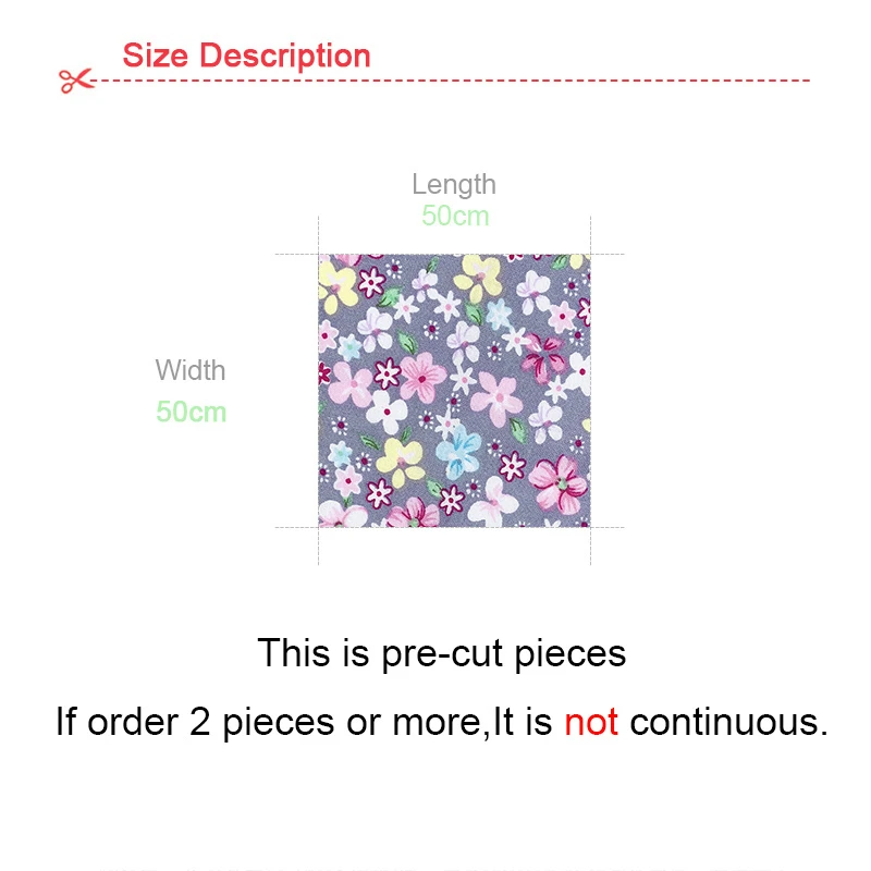 7 шт. набор для шитья одежды из хлопка и ткани с мультипликационным рисунком 50x50