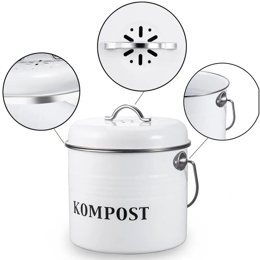 Контейнер для мусора винтажный кухонный контейнер с крышкой мусора|Мусорные