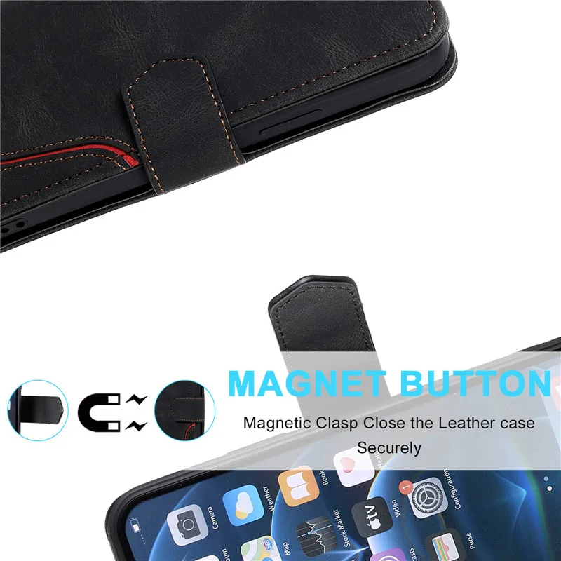 luxury contrast color leather flip case for xiaomi poco m3 pro f3 c3 pocox3 pro x3 nfc 5g protection phone cases wallet cover free global shipping