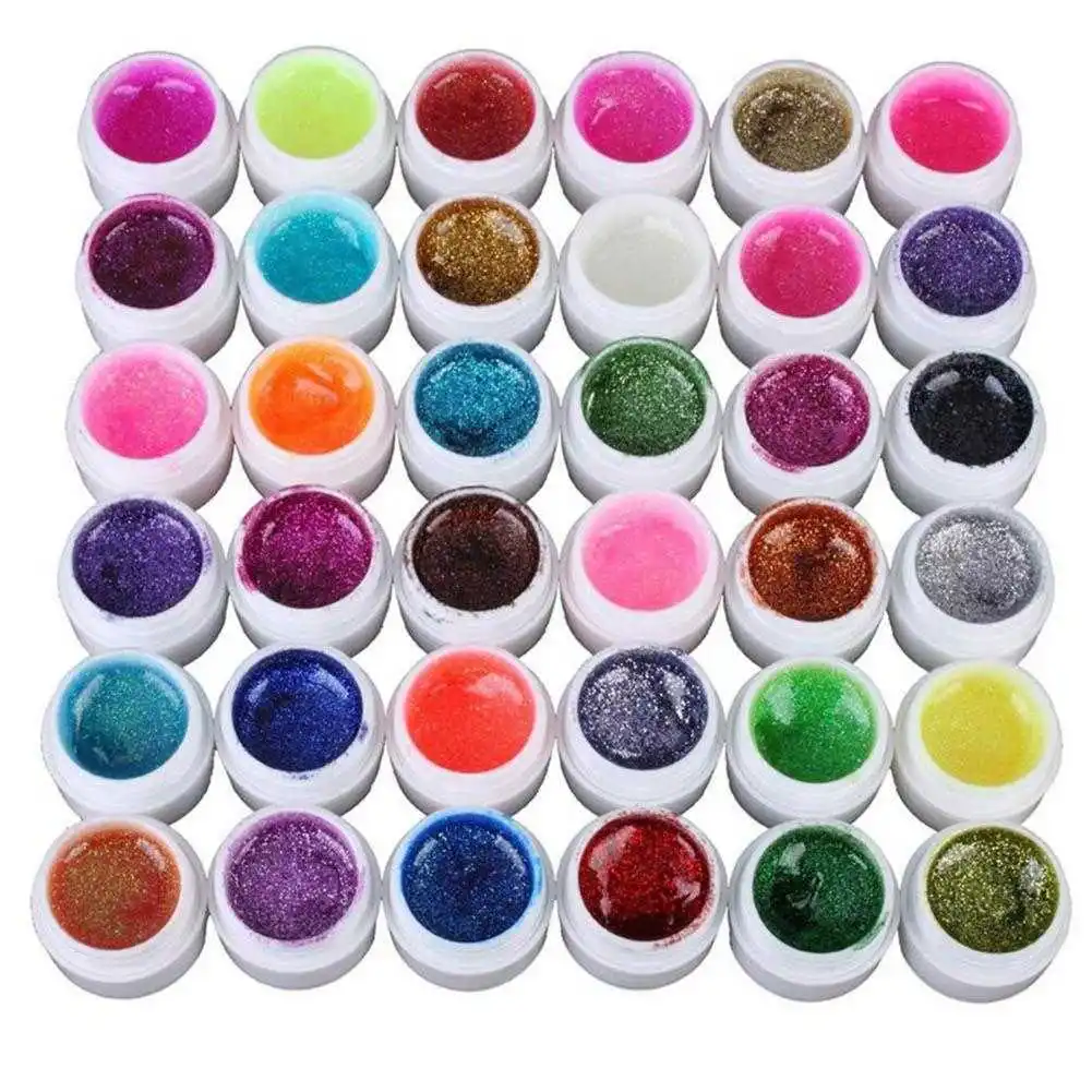 

36 Color Nail Phototherapy Gel Set UV Color Plastic Nail Polish Gel Color Bright Nail Long Nails I3P7