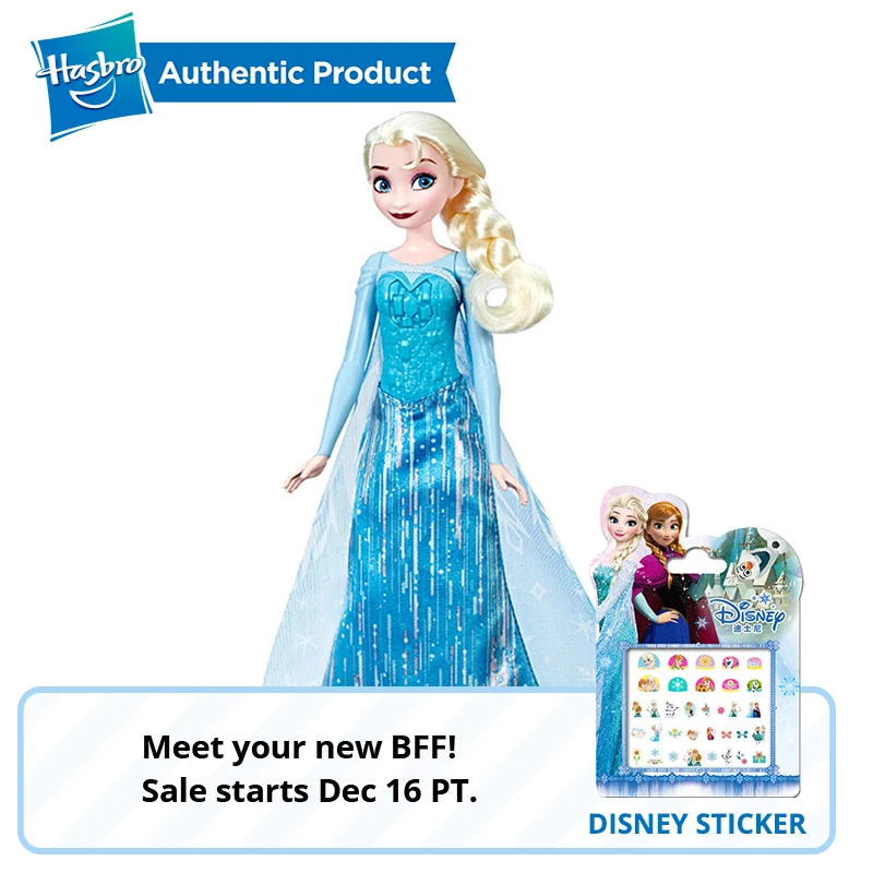 Hasbro Дисней замороженные Шиммер н Синг Эльза, поющая кукла Дисней Замороженные Игрушки одеваются Игры