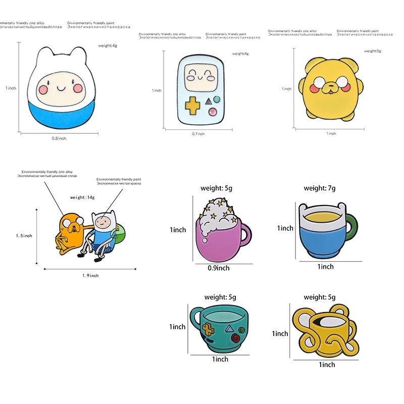 Забавная эмалированная Брошь булавка в виде мультяшного ТВ шоу подарок для