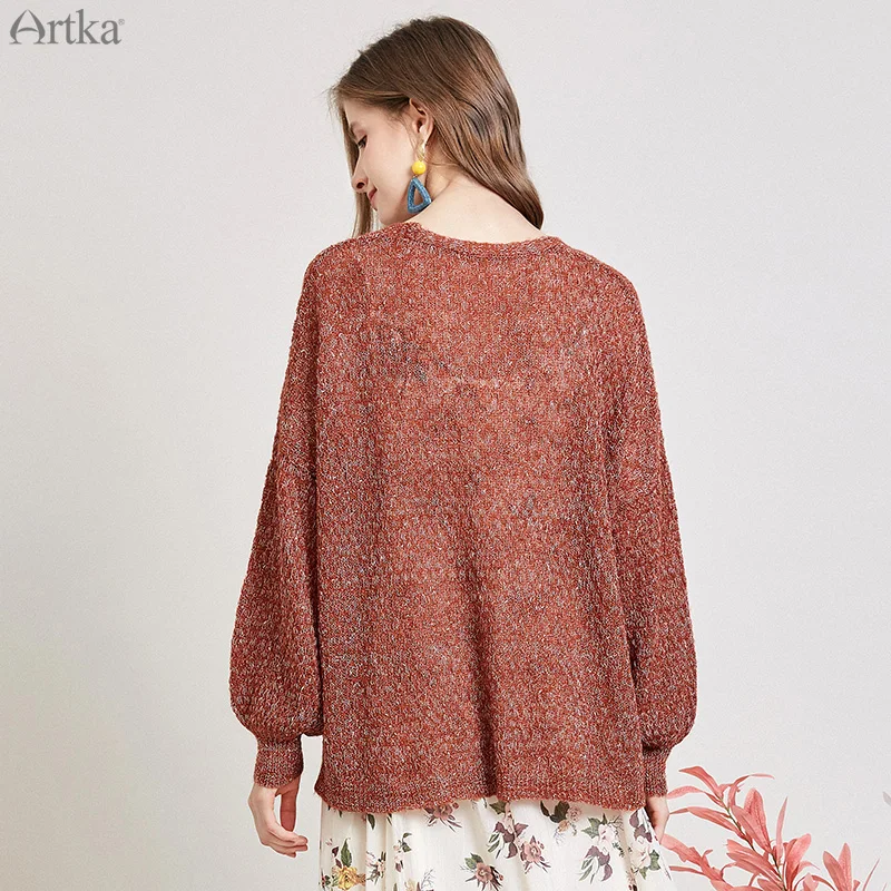 ARTKA 2019 Autumn New Women's Sweater Fashion Casual Knitting Cardigan Long Sleeve Open Stitch For Women WB15197Q |