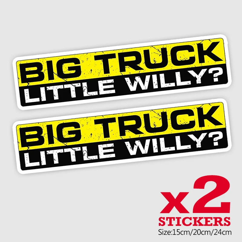 

CK21815# 2 Pieces/Pack 15/20/24CM PVC Decal BIG TRUCK Car Sticker Waterproof Auto Decors on Bumper Rear Window Motorcycle