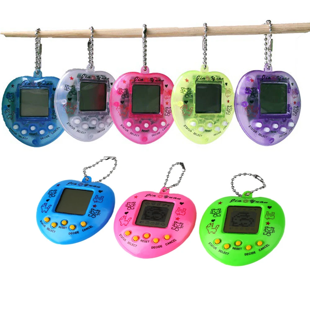 

1 шт. электронные игры Tamagotchi подарок для домашних животных брелок в форме сердца консоль интерактивные игрушки классический мини Tamagoc брело...