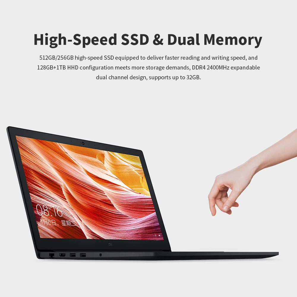 Оригинальный ноутбук Xiaomi 15 6 ''Intel Core ноутбуки 512G SSD 8 ГБ NVIDIA GeForce MX110 выделенная