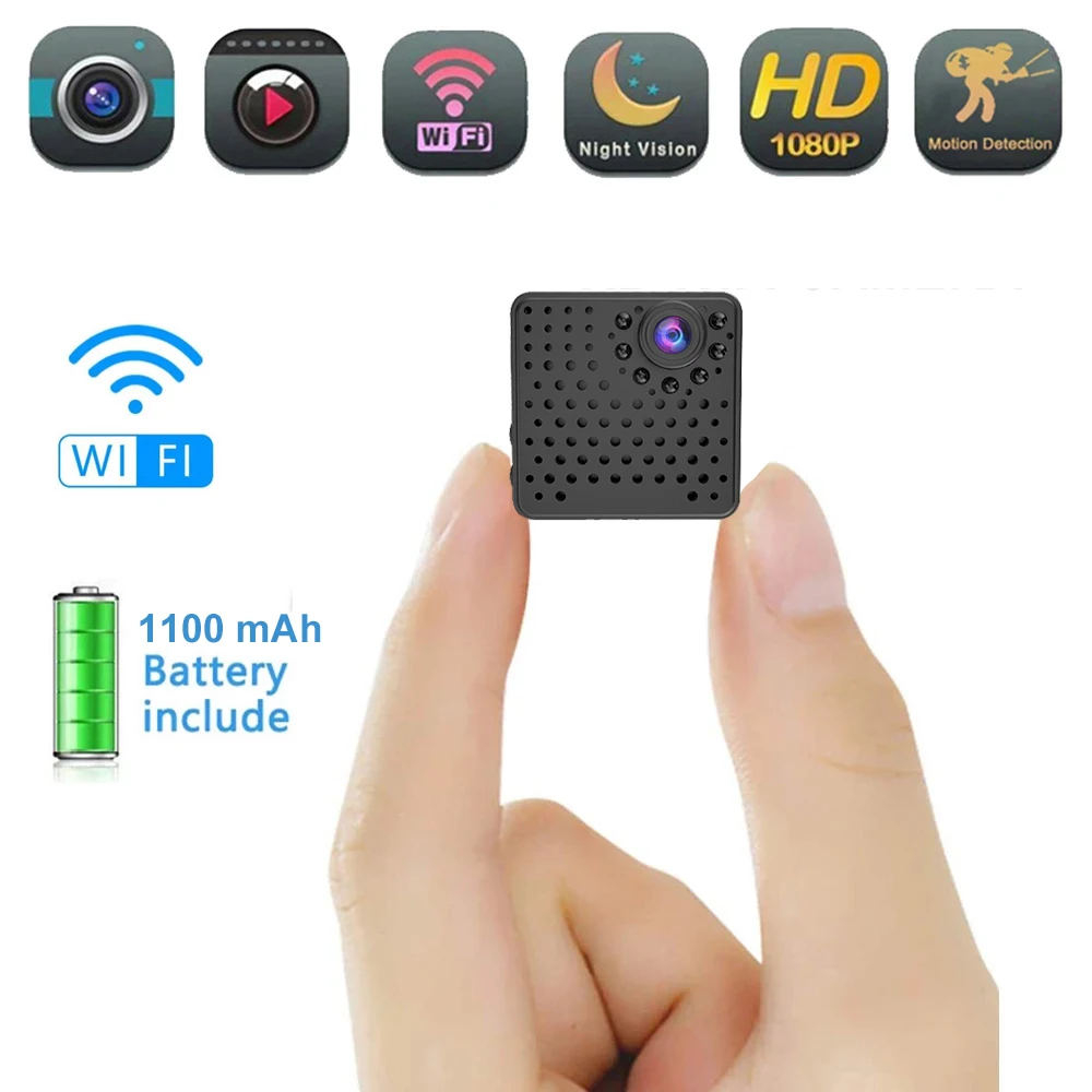 Мини Wi Fi камера Full HD 1080P для домашней безопасности видеокамера ночного видения