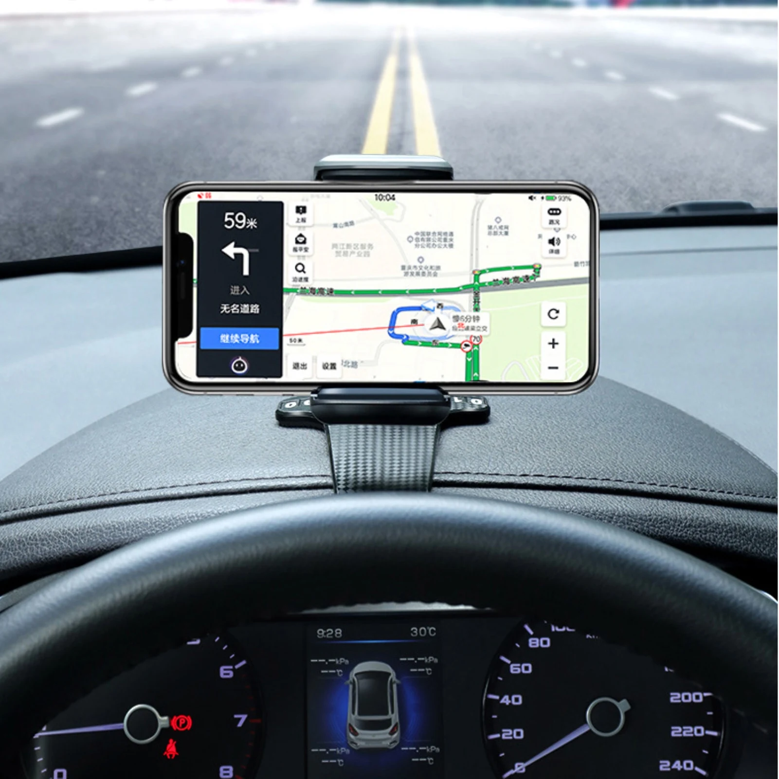 

Universal Car Mount Buckle Type Dashboard Adjustable Phone Holder Bracket with Number Plate Car Phone Holder Phone Accessory