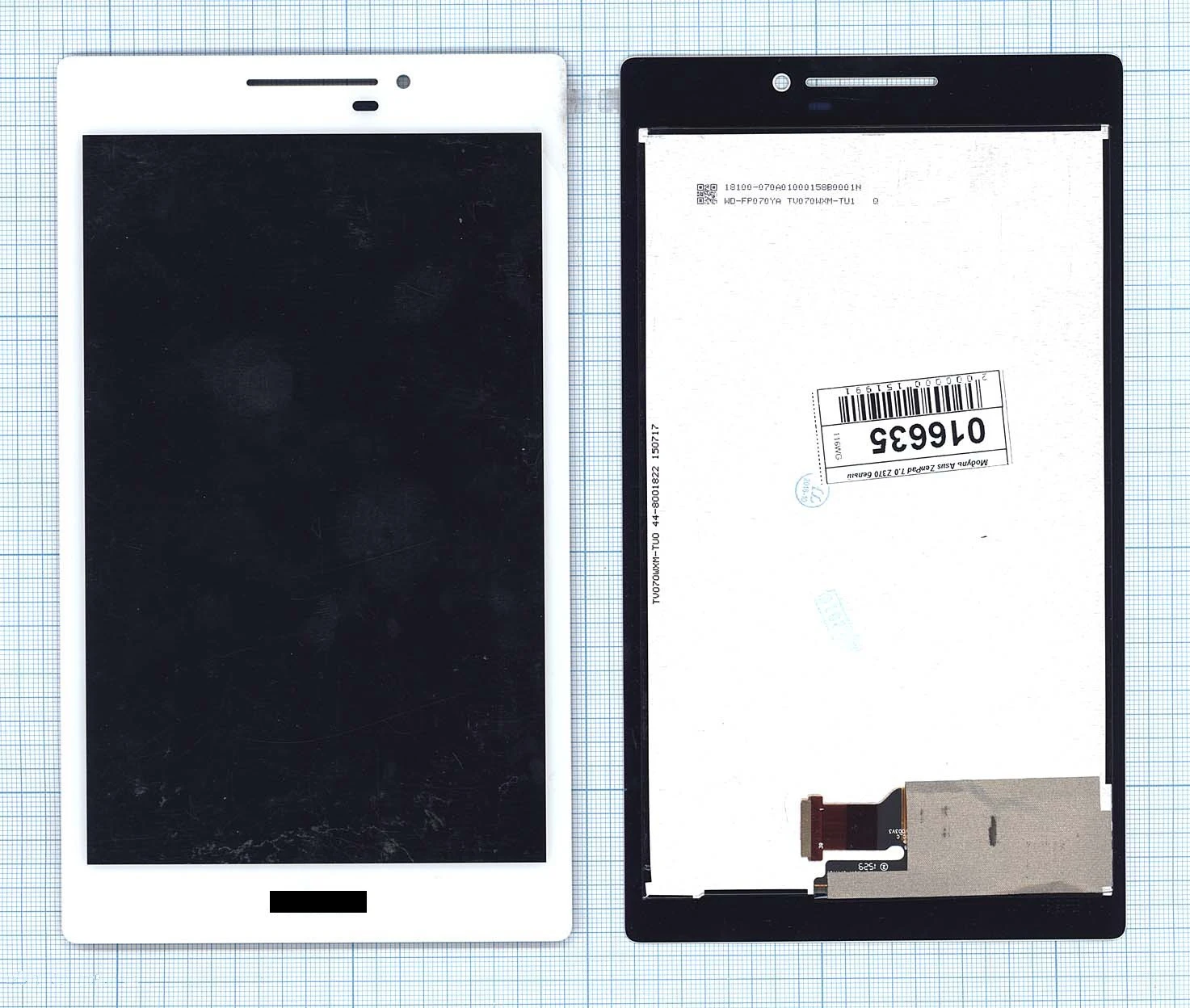 Дисплей (матрица + тачскрин) для ASUS ZenPad 7.0 Z370 белый Диагональ 7 1280x800 (WXGA) | Мобильные