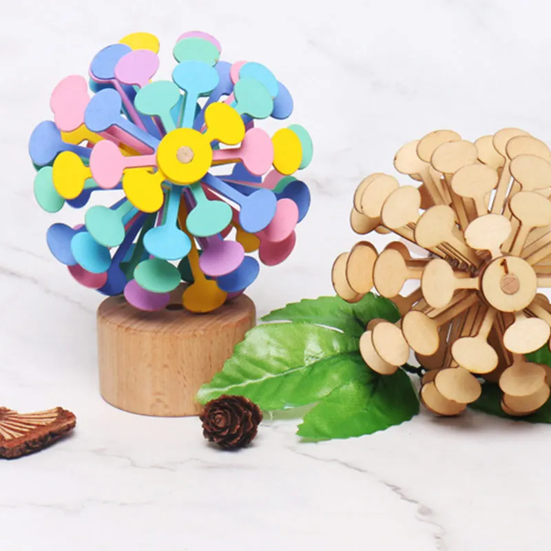 

High Wooden Rotating Lolly Decompression Kids Toys Home Art Craft Decors UEJ