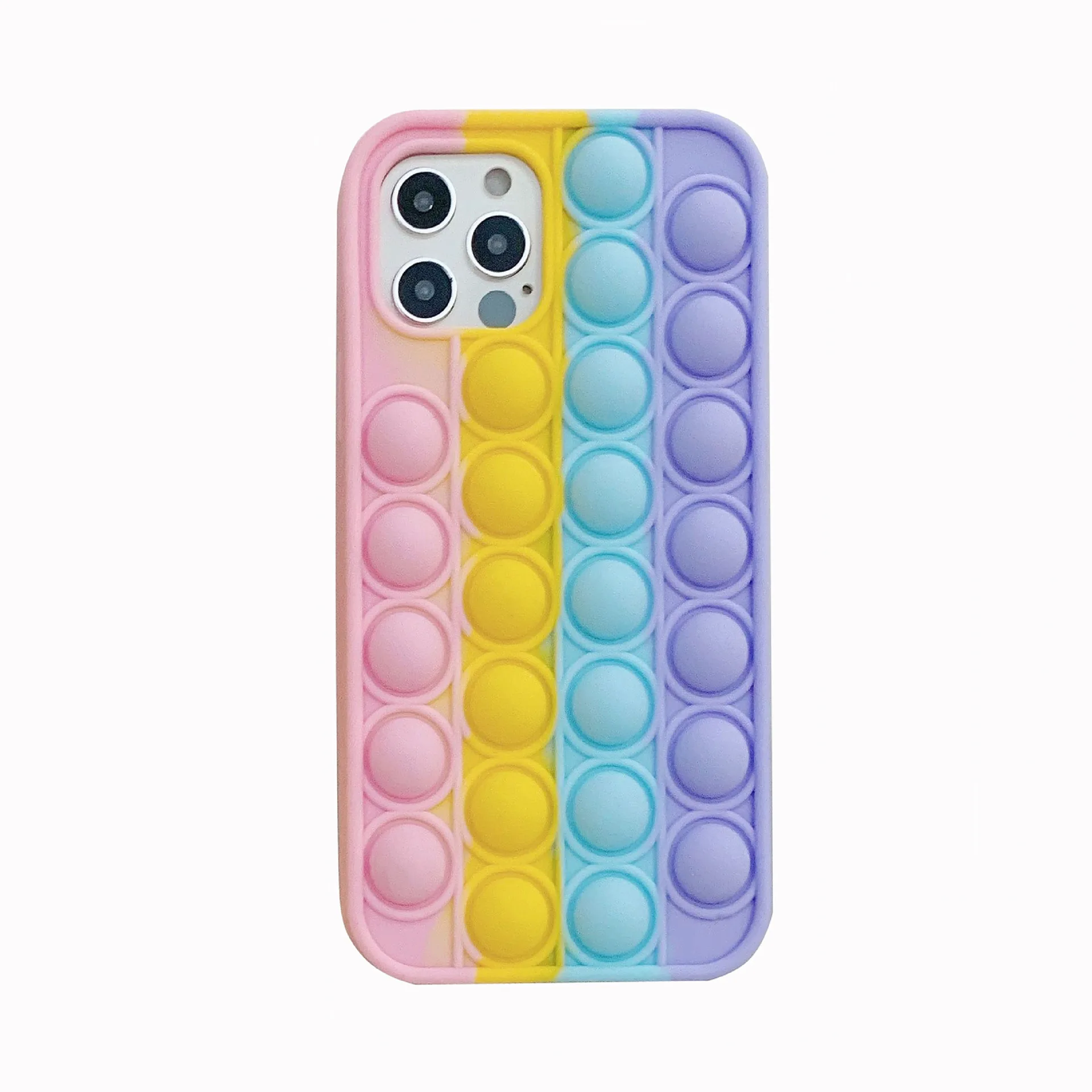 

Helps Stress Reliever Phone Case Compatible for iPhone11 12pro XR Push-Type Pop It Bubble Popper Toy, Pop Decompression Artifact