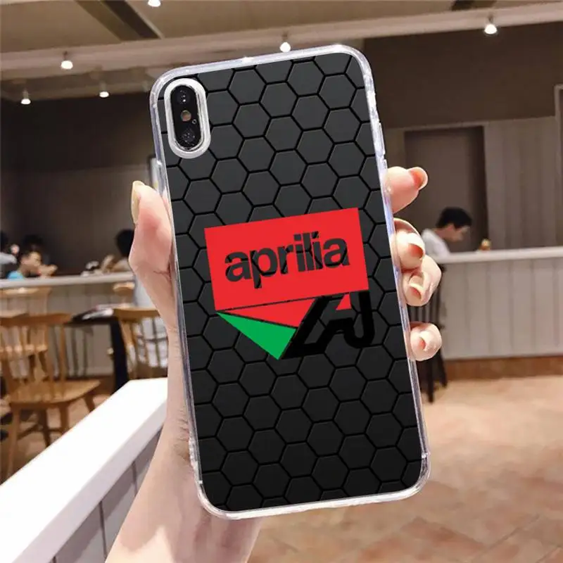 

Apriliaes moto logo Phone Case Transparent soft For iphone 5 5s 5c se 6 6s 7 8 11 12 plus mini x xs xr pro max