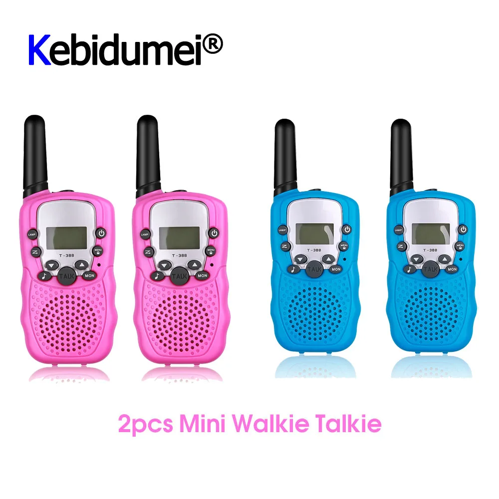 

Portable 2pcs Mini Walkie Talkie Kids Radio Station T388 0.5W PMR PMR446 FRS UHF Universal Radio Communicator For Gift For Child
