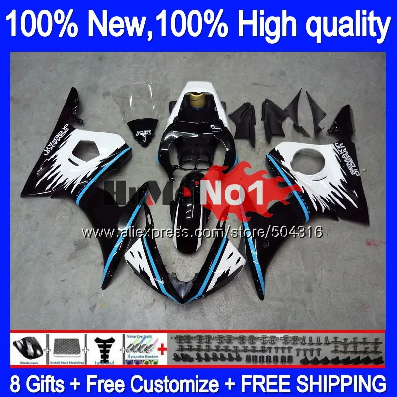 

Body For YAMAHA YZF600 YZF R6 600CC YZF 600 R 6 CC Hot blue blk 5MC.123 YZF-600 YZF-R6 2003 2004 2005 YZFR6 03 04 05 Fairings