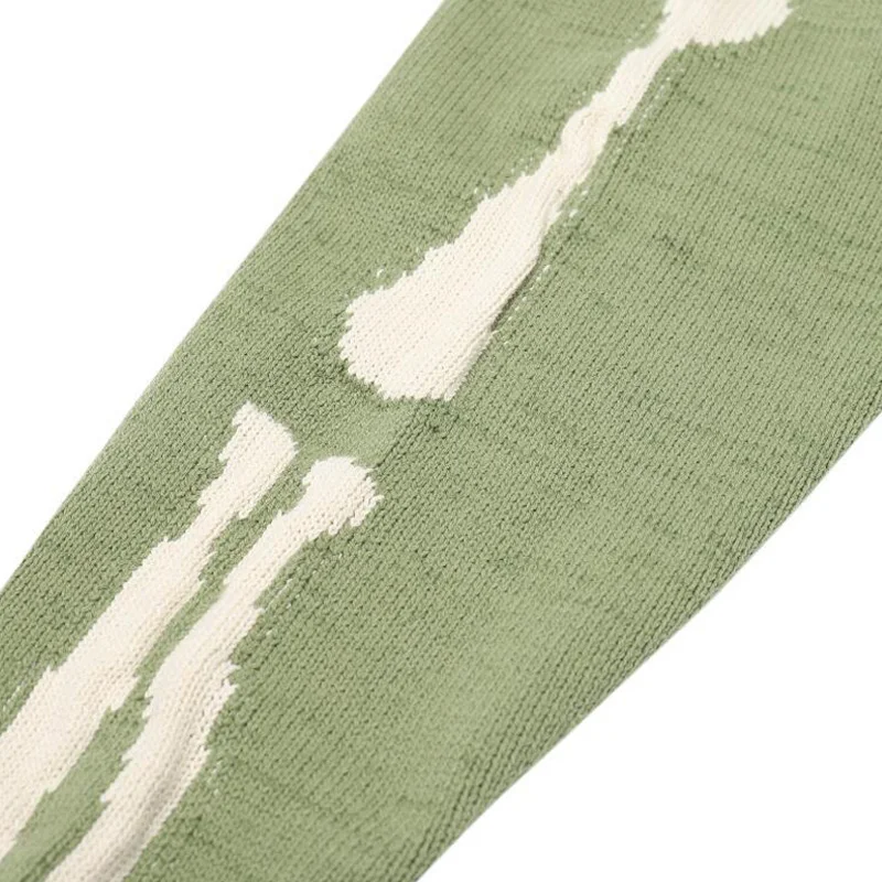 Свитер мужской оверсайз жаккардовый уличная одежда с принтом скелета и костей