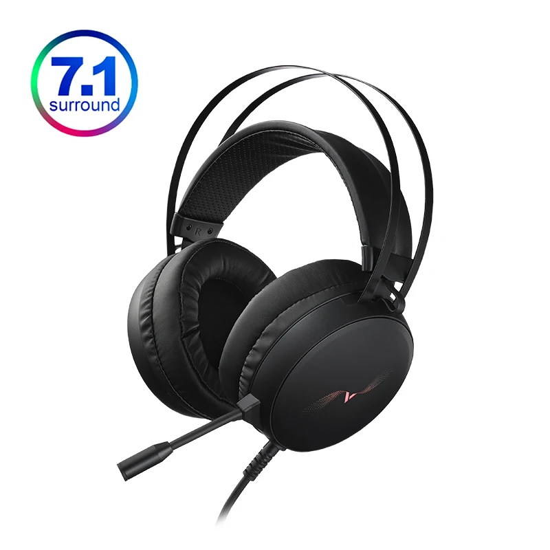 

Игровая гарнитура RAPOO VH310, геймерские наушники с объемным звуком 7,1, стереонаушники с USB-микрофоном, дышащая RGB светильник для ПК