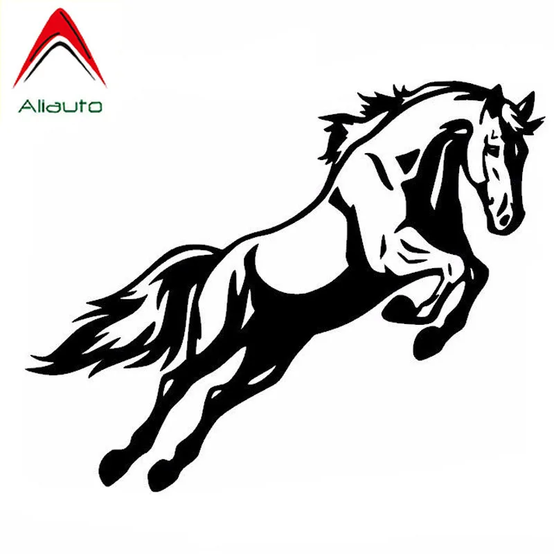 Забавная Автомобильная наклейка Aliauto бампер с могучим прыгающим лошадком