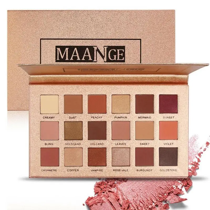 Палитра теней для век 18 цветов профессиональная мягкая Гламурная матовая